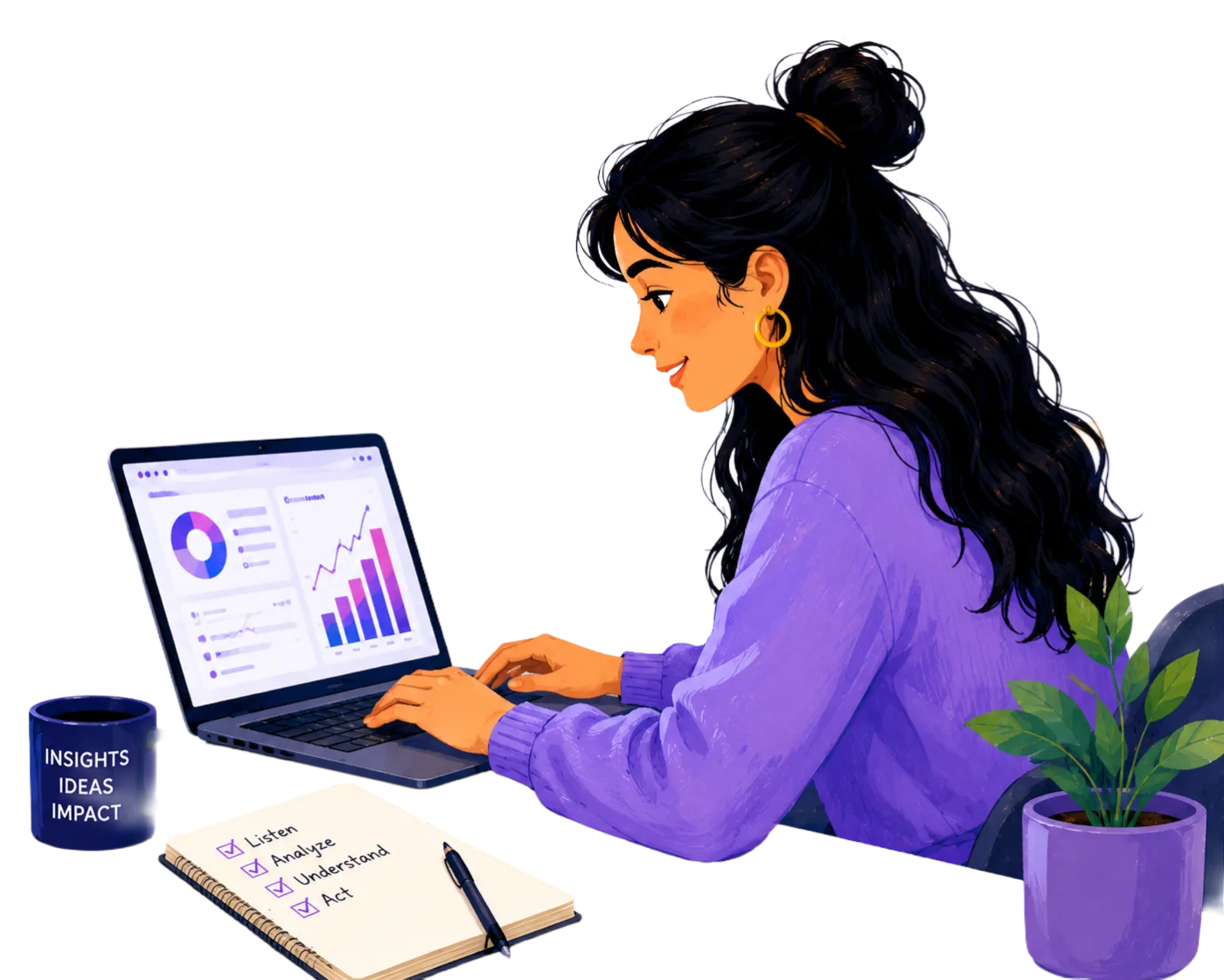 Marketing growth illustration
